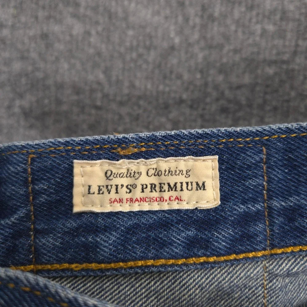 Levis Jeans Mens 33X32 Blue Premium 501 '54 Straight Big E Medium Wash Denim